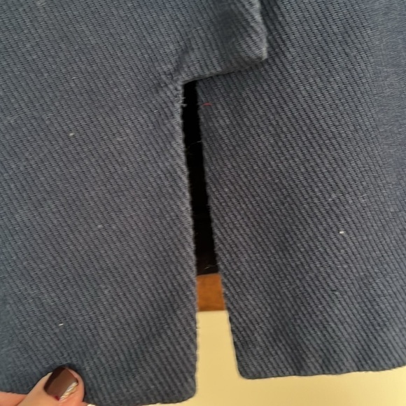 SIMPLY VERA by Vera Wang Navy Blue Thin Wale Corduroy Collarless Jkt, Small, GUC - Picture 10 of 12